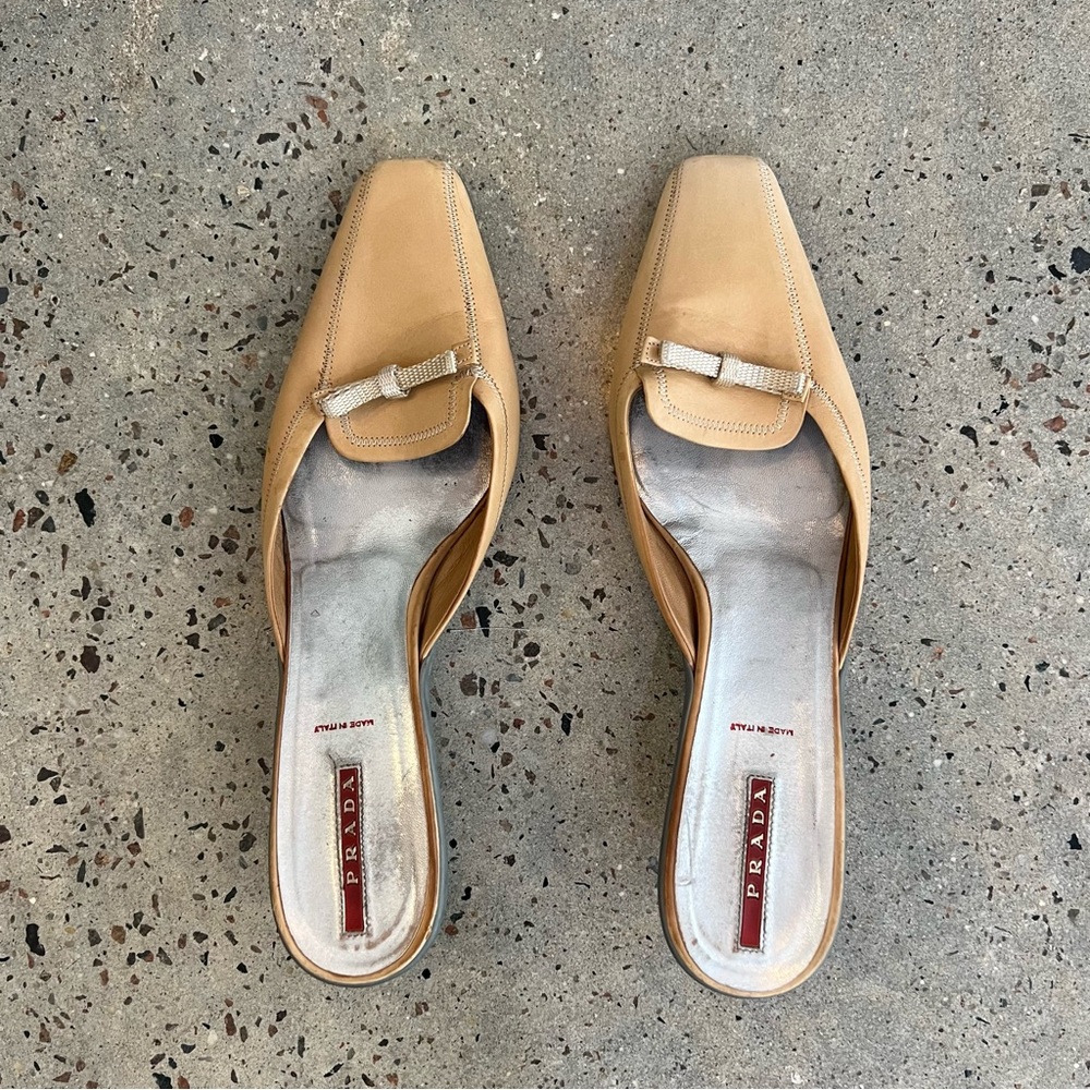 Vintage Prada Kitten Heel Mules